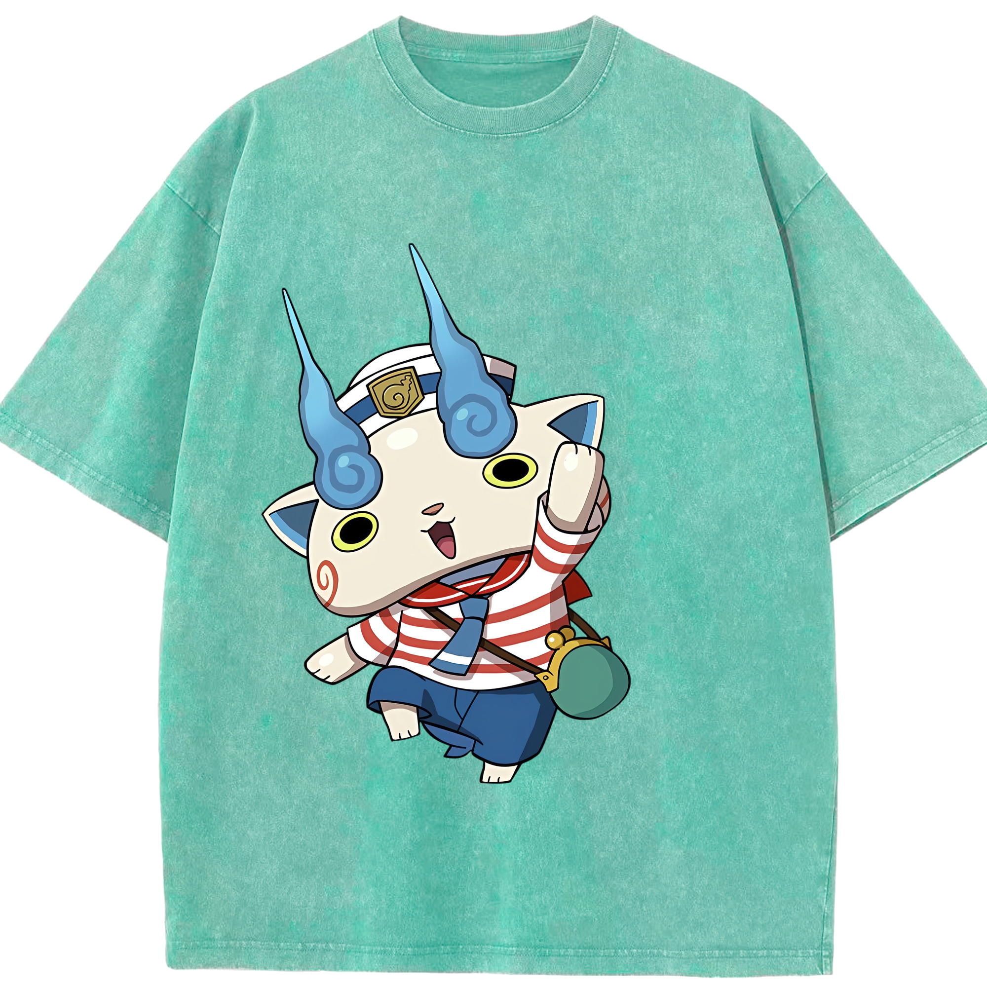 （画像用） 妖怪ウォッチ Yo-kai Watch 綿100% ヴィンテージ風 半袖Tシャツ（フロントプリント）